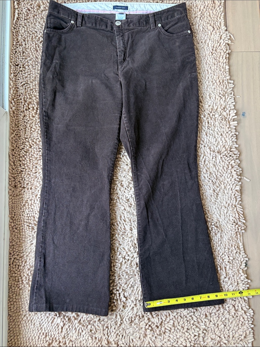 Lands' End Brown Corduroy Bootcut Pants